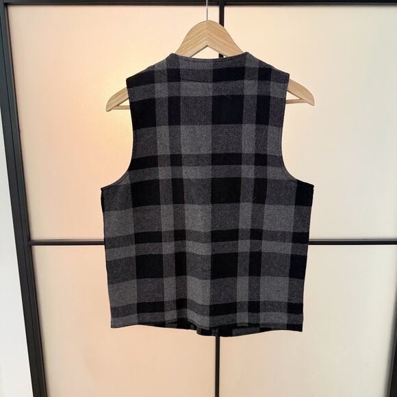 Ralph Lauren Denim & Supply Mens Black Plaid Vest Waistcoat Size Small Academia - Picture 3 of 14